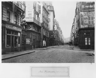 Paris, Rue Montmartre, gesehen von der Rue d